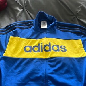 Adidas Blue and Yellow Sports Jacket